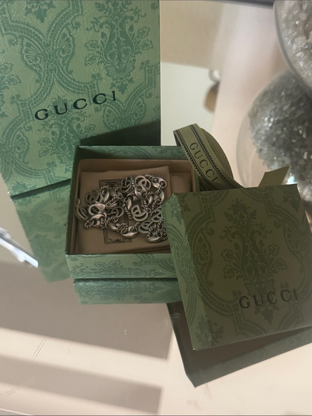 Gucci Silver Interlocking G Link Necklace - Picture 7 of 7